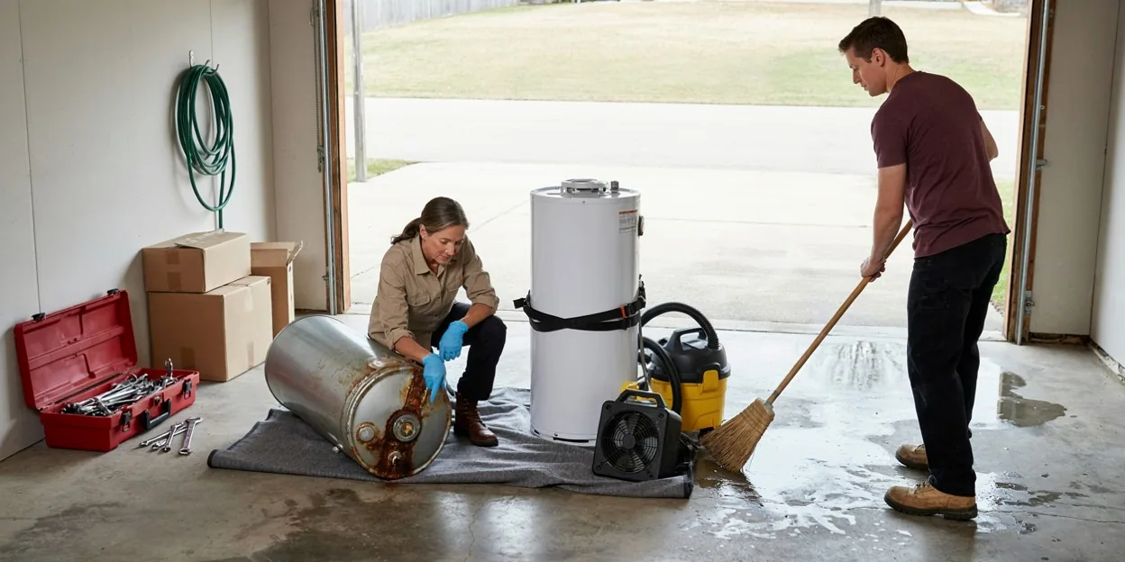 Water Heater Leak Cleanup in San Marcos, TX